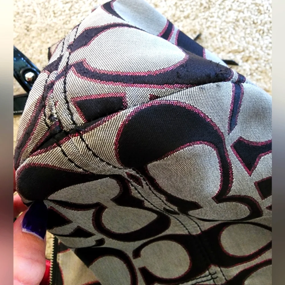 Authentic Coach Purse Black, Gray, Pink - Picture 13 of 15